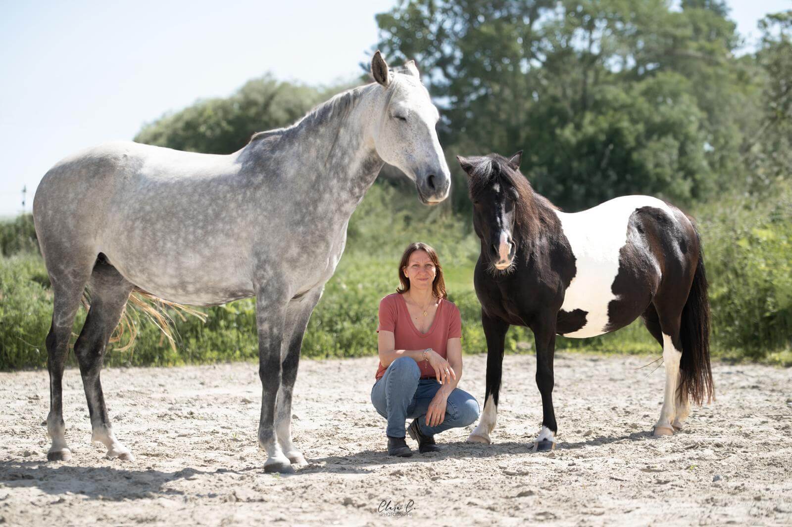 Dorothée Drapier et ses chevaux
